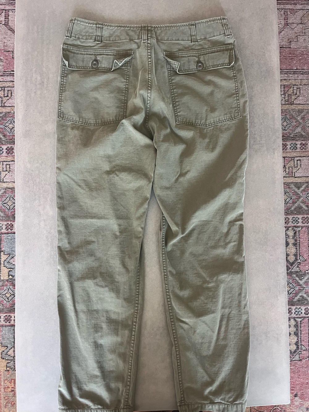 Imogen & Willie - Oliver Military Trouser - Men's Olive Green Utility Pants - 36 - Picture 3 of 4